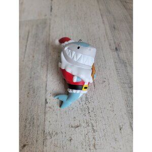Hallmark toothsome tidings shark Santa Claus ornament Xmas